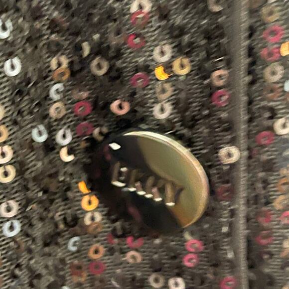 DKNY Sequin Sparkle V-Neck Special Occasion Dress Black Plus Size 18 NWT - Picture 6 of 10